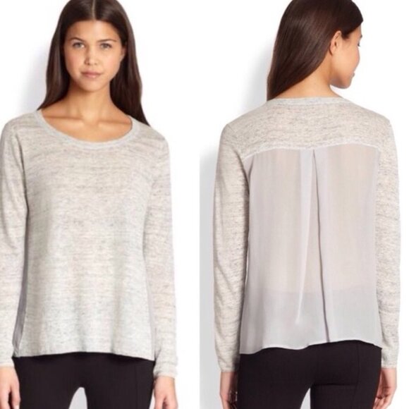 JOIE Jasmine linen sheer blouse Medium - Picture 1 of 9